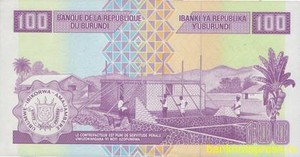 100 франков 2011 года бурунди