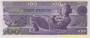 100 песо 1982 года мексика