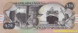 20 долларов 1996 года гайана